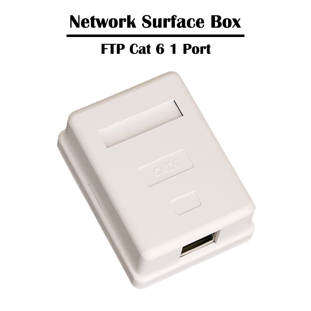 Сетевая распределительная коробка 1 порт UTP/FTP Cat 5e/ 6 сетевая Поверхностная