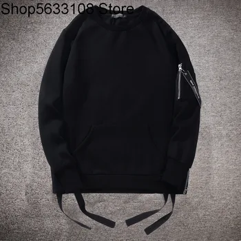 

Super Extra Large Men's Wear Spuer fat Plus Fat plus Solid Color Round Neck Leisure Sports Sweater 8xl