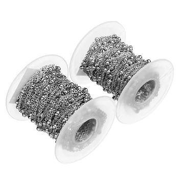 

10yard/roll Ball Beads Chain Stainless Steel Necklace Bead Chains Necklaces For Women Men Jewellry Making Findings