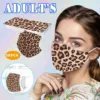 10pcs Women Leopard Printing Masks Adult Three-layer Disposable Dust-proof Protective Cartoon Mask High Quality 3 Layers Masken 1
