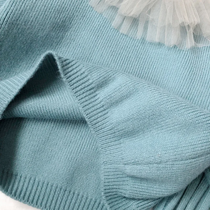 Детский свитер модная осенне-зимняя детская одежда вязаный комплект с платьем для девочек, Детский комплект из 2 предметов