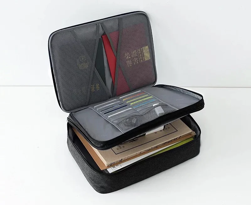 Document storage bag new family extra-large capacity file bill document household registration passport finishing bag - Цвет: B5