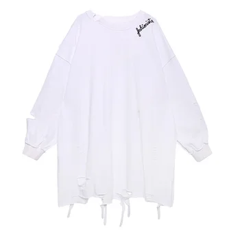 

Z-ZOUX Women T Shirt Long Sleeve Women Tshirt Loose Large Oversized T Shirts Fashion Hole Tee Shirt Female Top Tshirts Spring