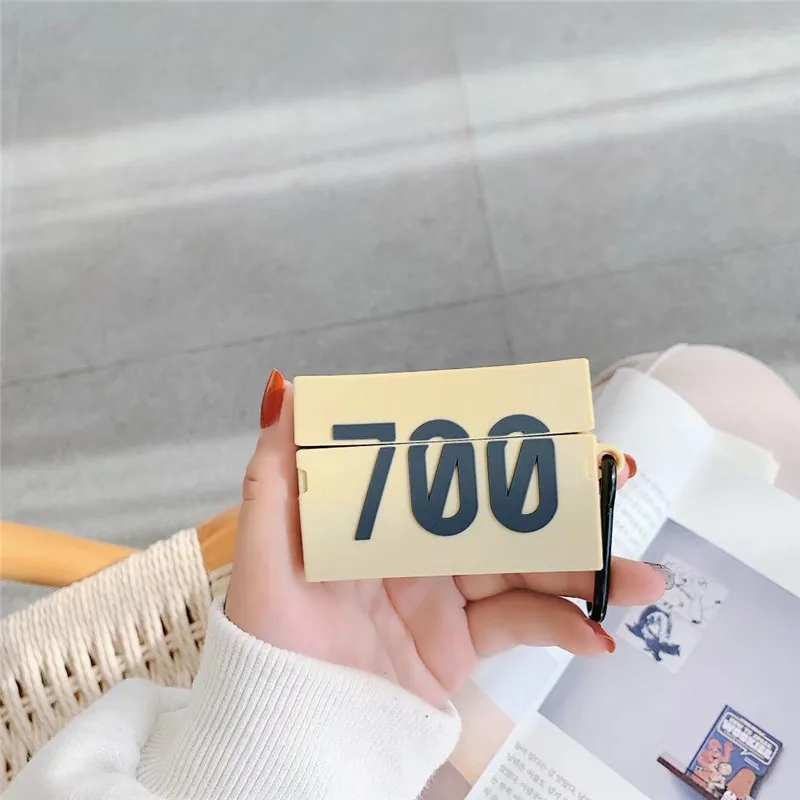 For Airpods Pro 700 Простой 350 номер для Apple Airpods чехол Роскошный силиконовый Bluetooth наушники защитный чехол для Air pods Pro 1 2 3 Чехол Коробка - Цвет: For Airpods Pro 700