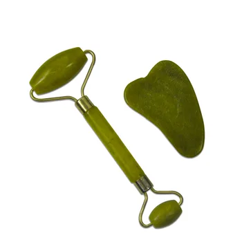 

2pc/set Portable Pratical Facial Massage Roller Natural Jade Anti Wrinkle Face Slimming Shaper Body Foot Relaxation Beauty Tool