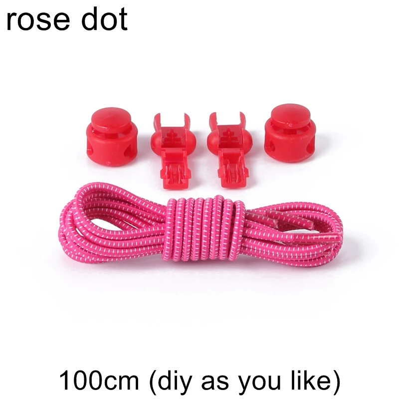 Style2-rose 1 пара шнурки без завязок эластичные шнурки для кроссовок быстрая ленивые шнурки строки - Цвет: Style2-rose