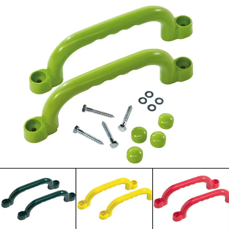 2 Pcs Grab Handles Swing Toy Screws Kits Safety Nonslip Accessories for Climbing Trees and Play Houses 3