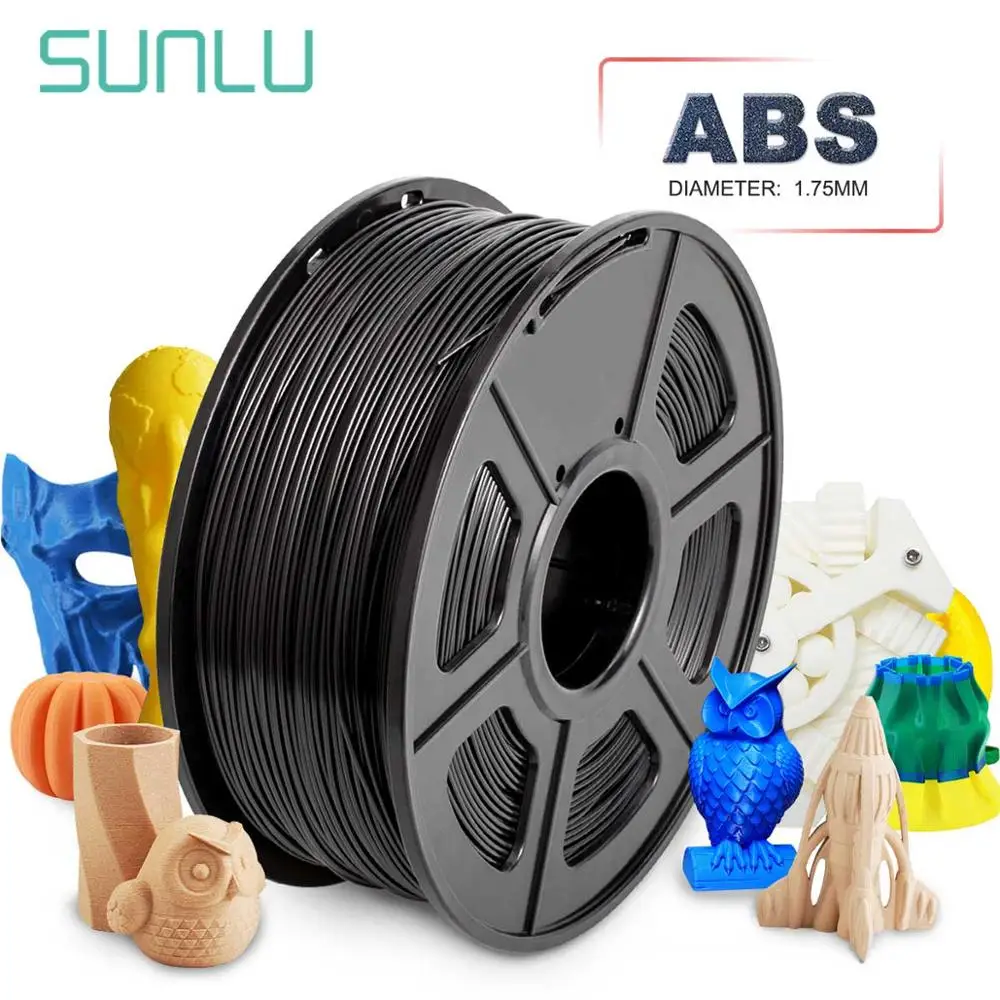 Filamento para Impressora Nenhuma Bolha Material Caneta Recarga 1.75 – 3.0mm 1 kg Carretel Sublimação Blanks Preto Branco Cinza Abs 3d 100%