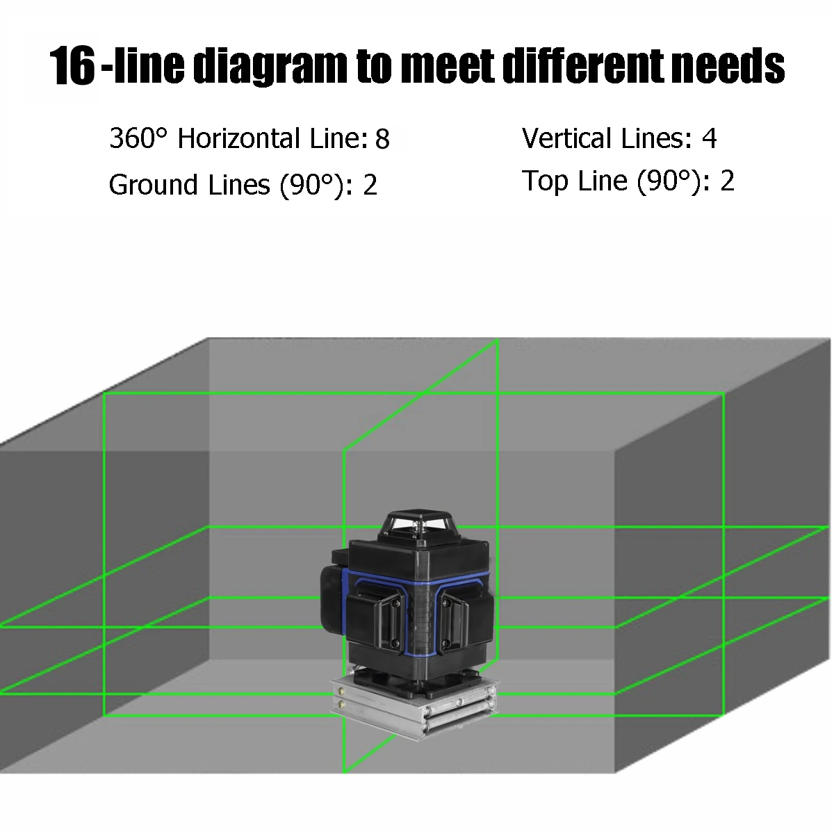 Billige Laser Level 16 Linien 3D Selbst Nivellierung 360 Horizontale Und Vertikale Kreuz Super Leistungsstarke Grün Laser Strahl Linie