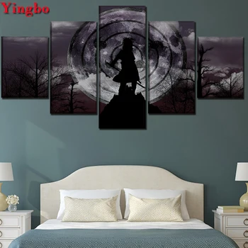 

Modern Artwork Diamond Painting 5 Panel Anime Naruto Diamond Embroidery 5D Cross Stitch square/round drill rhinestone pictures