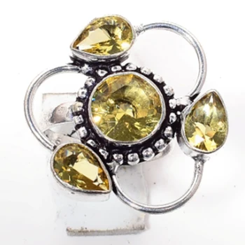 

Citrine Silver Overlay over Copper , Size: 7.75 , R5472