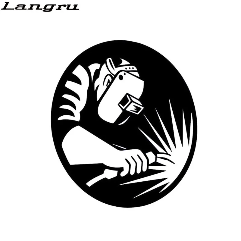 Забавные Стикеры для автомобиля Langru 15 см * 13 Сварочная маска Виниловая наклейка