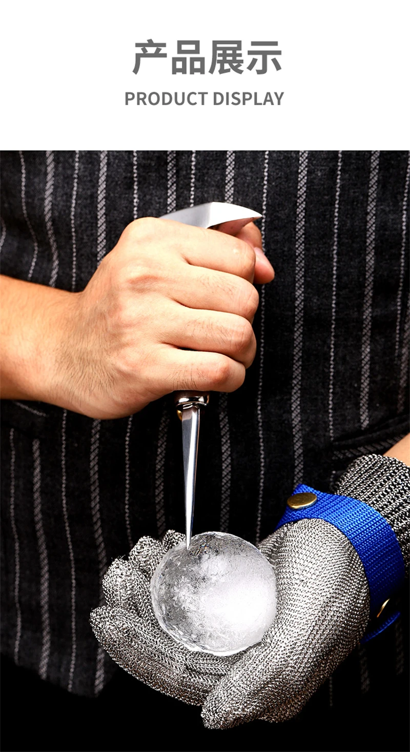 Cocktail Eis rasierer für Barkeeper, Ice Pick, Holzgriff, 3 Köpfe, Kegeleis, Awl Crusher,Trident Bar Zubehör, Whiskey Tools – Detail 10