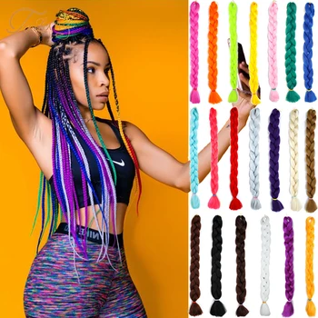 

TALANG synthetic Hair Extensions Ombre Braiding Hair One Piece 165g/Pack 40Inch Afro Bulk Hair Jumbo Crotchet Braids