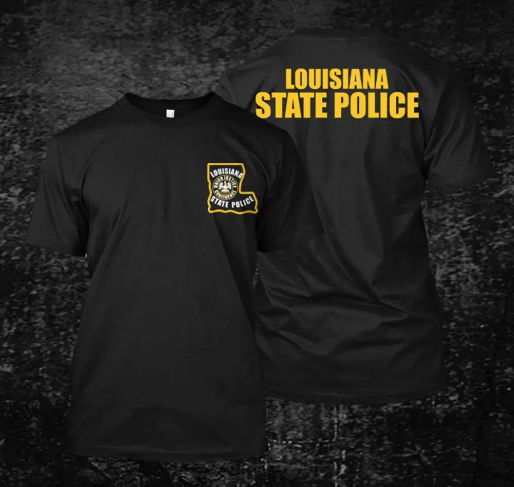 Louisiana State Police - Custom Men'S 100% Cotton Straight O-Neck Short Sleeve Tee Homme Men Funny Hipster T Shirt | Мужская одежда