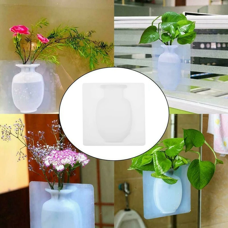 Diy волшебная настенная ваза липкая Цветочная бутылка резиновый силиконовый