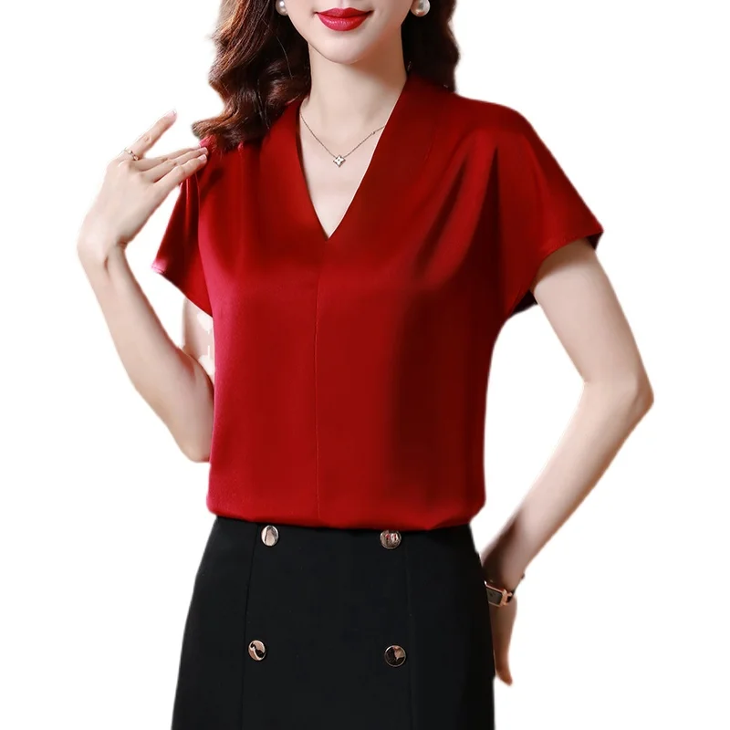 Blusas De ƾ 2022  м ƾ ž  ũ ª Ҹ  V Į Ƿ 3XL ָ ũ 1012