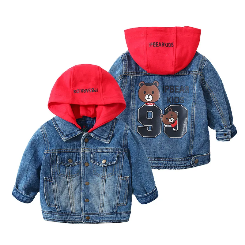 

Boys' Denim Jacket 2019 Autumn And Winter Childrenswear Korean-style plus Velvet Jacket Thick Lamb's Wool Hooded Warm Coat Fashi