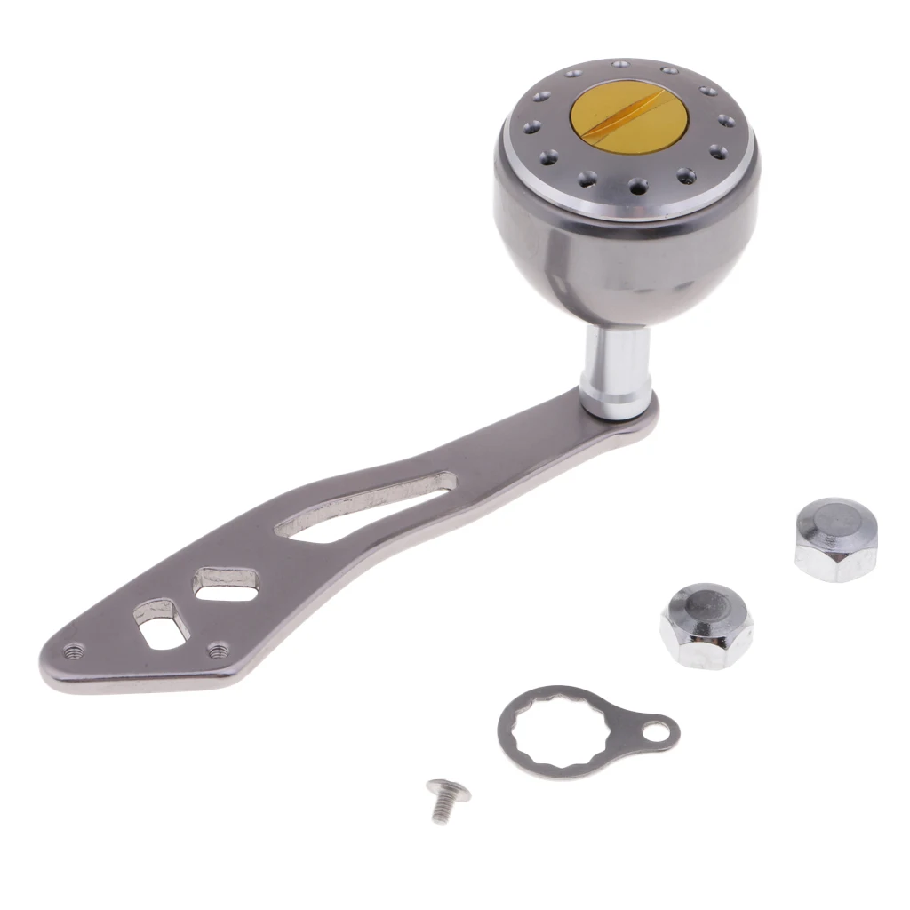 

Full Metal Fishing Reel Handle with Knob Baitcasting Reel Handle Rocker Arm Replacement 90mm