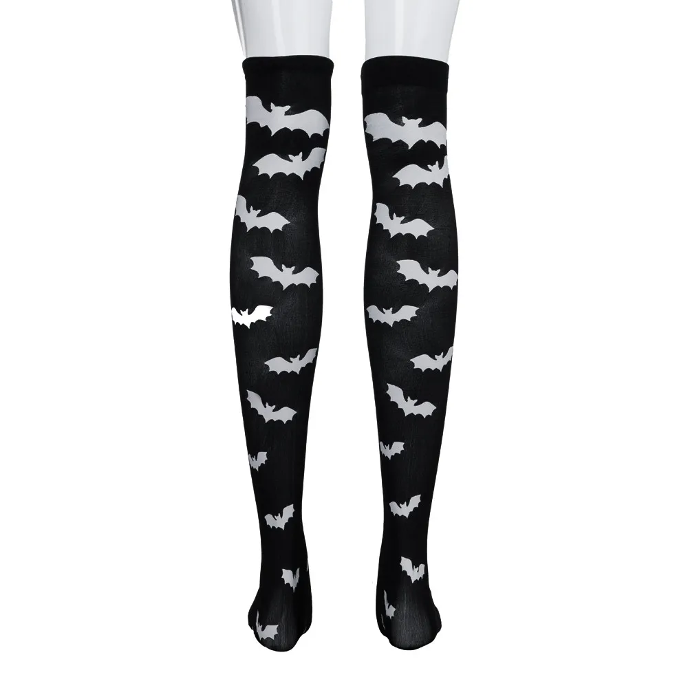1 пара, женские высокие носки до бедра на Хэллоуин, женские необычные вещи, акции выше колена для девочек, calcetines mujer