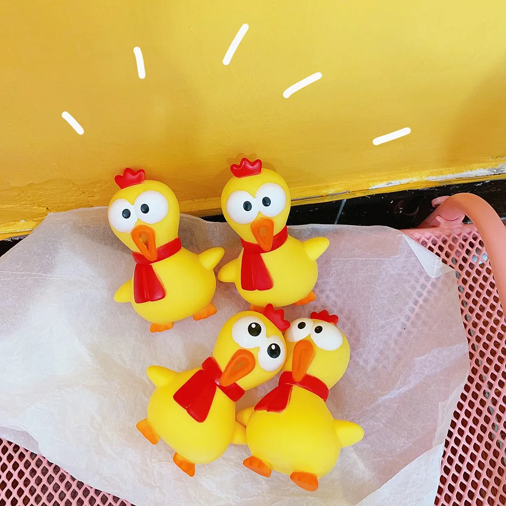 Прекрасный сжимаемая игрушка богатая курица петух кричащий цыпленок вентиляционная игрушка эмаль мягкая резиновая декомпрессия мягких животных и природы
