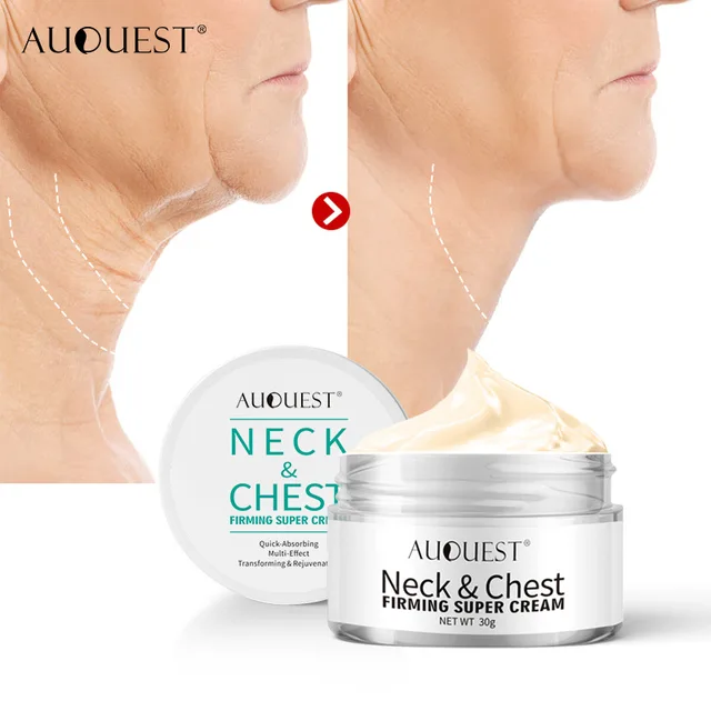 AuQuest Neck Cream Firming Rejuvenation Anti wrinkle Firming Skin Whitening Moisturizing Neck Serum Tighten Neck Lift