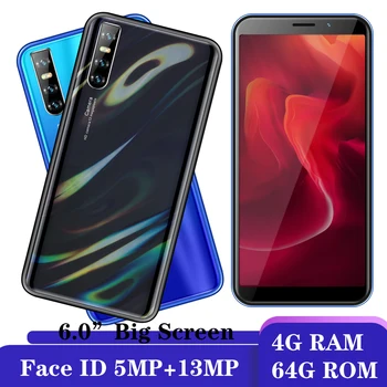 

M21 Android mobile phones Global 4G RAM 64G ROM quad core smartphone 13mp Face unlocked celulares 3G WCDMA WIFI 2SIM 6.0 inch