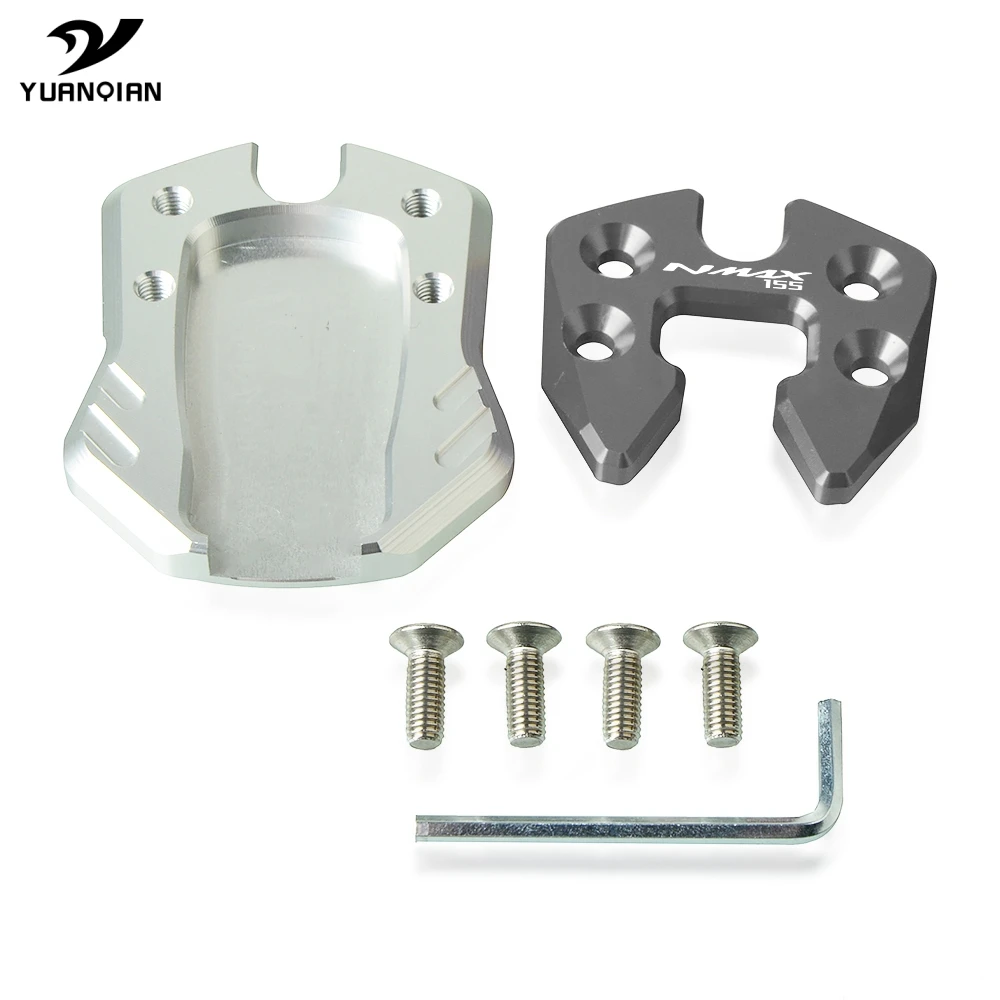sliver-gray-NMAX155 Для YAMAHA NMAX 155 N-MAX 155 мотоциклетная боковая подставка накладка подставка увеличитель поддержка расширение NMAX155 - Цвет: sliver-gray-NMAX155