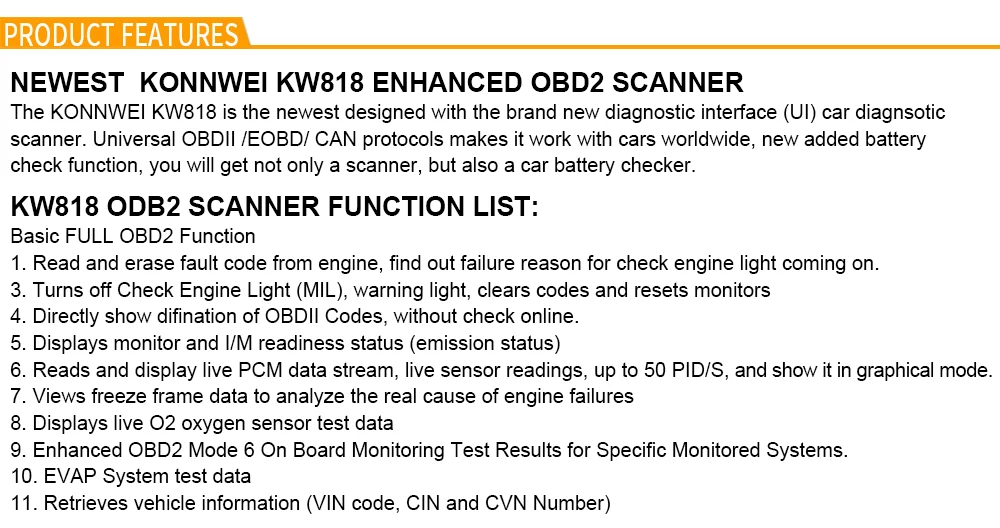 Многоязычный OBDII ODB2 EOBD автомобильный диагностический сканер автоматический тестер батареи проверка двигателя код считыватель инструмент