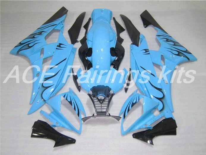 4 подарка ABS полный обтекатель наборы Подходит для YAMAHA YZF-R6 2006 2007 обтекатели комплект YZF R6 06 07 литья под давлением Небесно-Голубой
