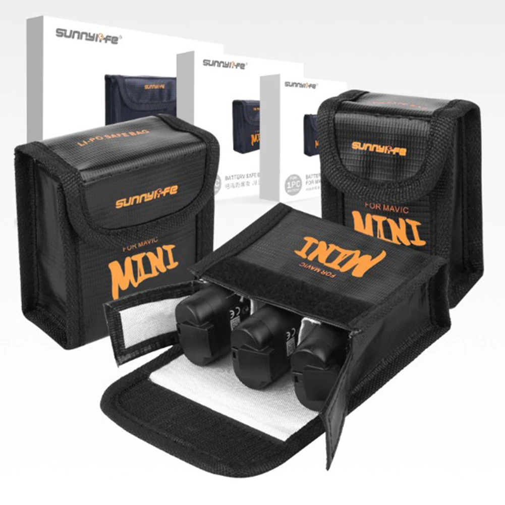 Flash Sale BOQ For DJI Mavic Mini Battery Explosion-proof Bag Sunnylife Tray Battery Bag For DJI Mavic Mini 1 Pack 2 Packs 3 Packs Proof 