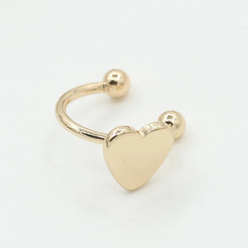 L Vintage Leaf Clip On Earrings No Pierced Ear Cuff Pendientes De Clip Women Earrings Ear Wrap Earcuff Brincos Statement Jewelry 4 - Окраска металла: L