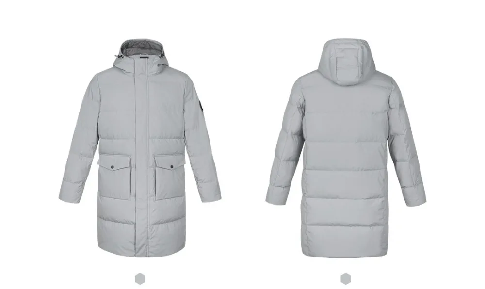 Xiaomi ULEEMARK, Мужская Утепленная куртка средней длины, пуховик, 80% утиный пух, пальто, ветрозащитная, водонепроницаемая, ветровка