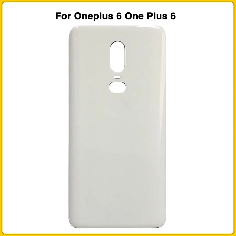 Чехол на заднюю панель для Oneplus 6 One Plus 6 Батарейная дверь настоящая задняя крышка Стекло запасные части с наклейкой