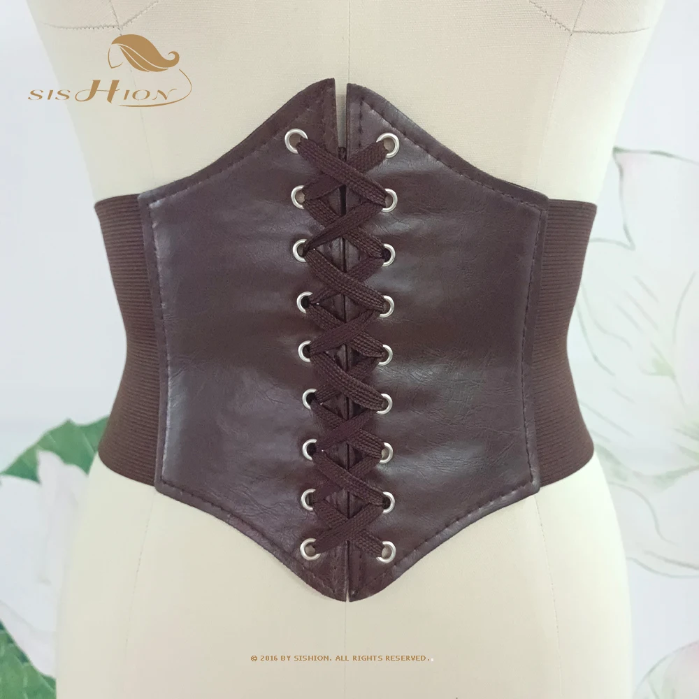 Gothic Vintage Rose Red Elastic Cummerbund VB0001 Fashion Individuality Wide Belts for Women Ladies