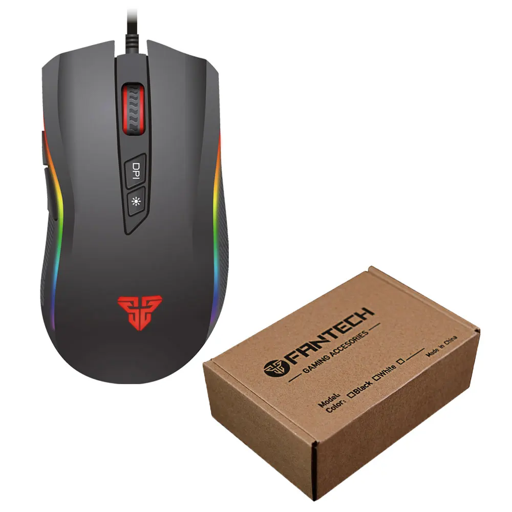 X4S BOX1 Fantech X4S Проводная игровая мышь 4800 dpi 6 кнопок макро для мыши геймера эргономичная мышь мыши игровая мышь для CS PUBG - Цвет: X4S BOX1