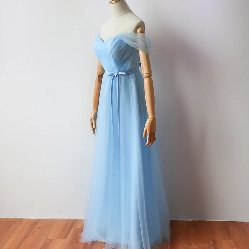 Сладкие воспоминания Тюль Синие Длинные свадебные платья а-силуэта Vestido SW0035 Рекламная цена чистый запас