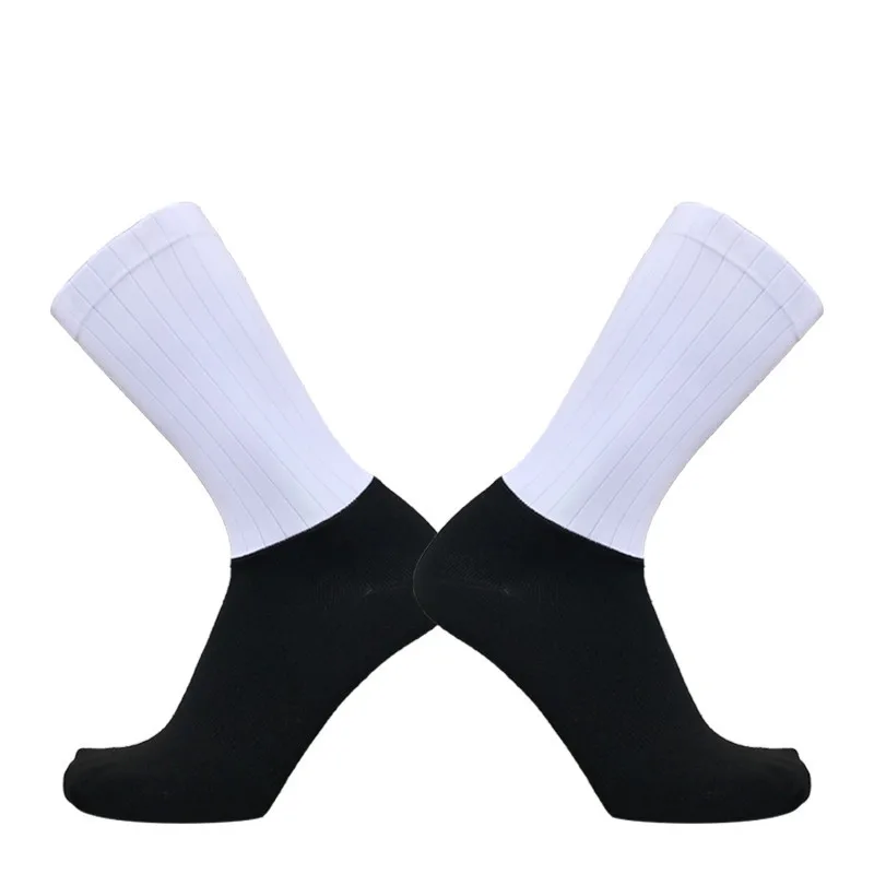 

Anti Slip Silicone Summer Aero Socks Whiteline Cycling Socks Men Bicycle Sport Running Bike Socks Calcetines Ciclismo