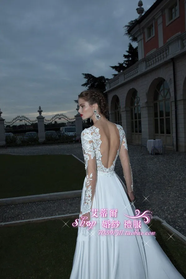 Casamento, длинный рукав, сексуальное, открытая спина, kurtis,, vestido de noiva, Новое свадебное платье, дешевое, кружевное, для матери невесты, платья