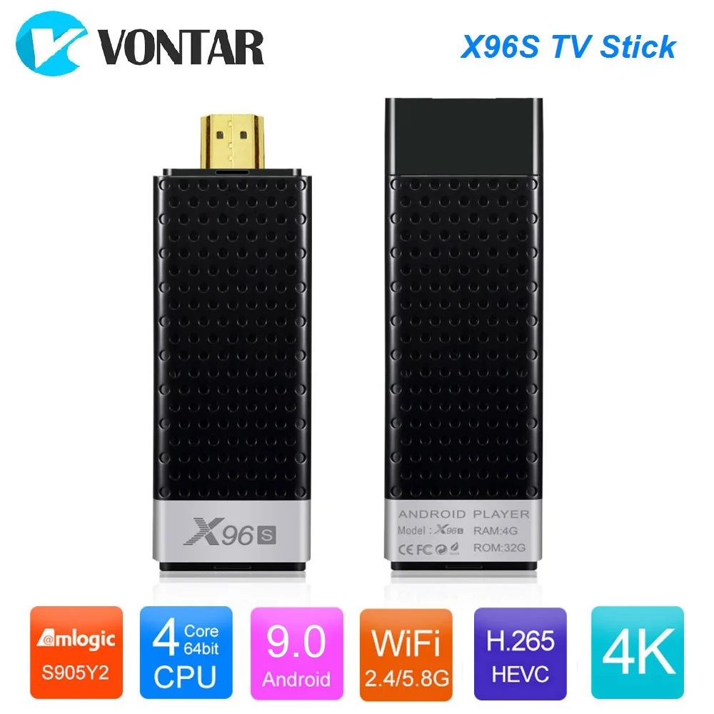  X96S 4K TV Stick Android 9.0 Smart TV Box 4GB 32GB Amlogic S905Y2 2.4G 5GHz Dual Wifi BT4.2 1080P H