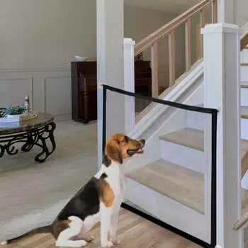 

Foldable Pet Dog Fence Gate Safe Guard Safety Enclosure Dog Fences Dog Gate Ingenious Mesh Pet Gate Pet supplies Dropshipping