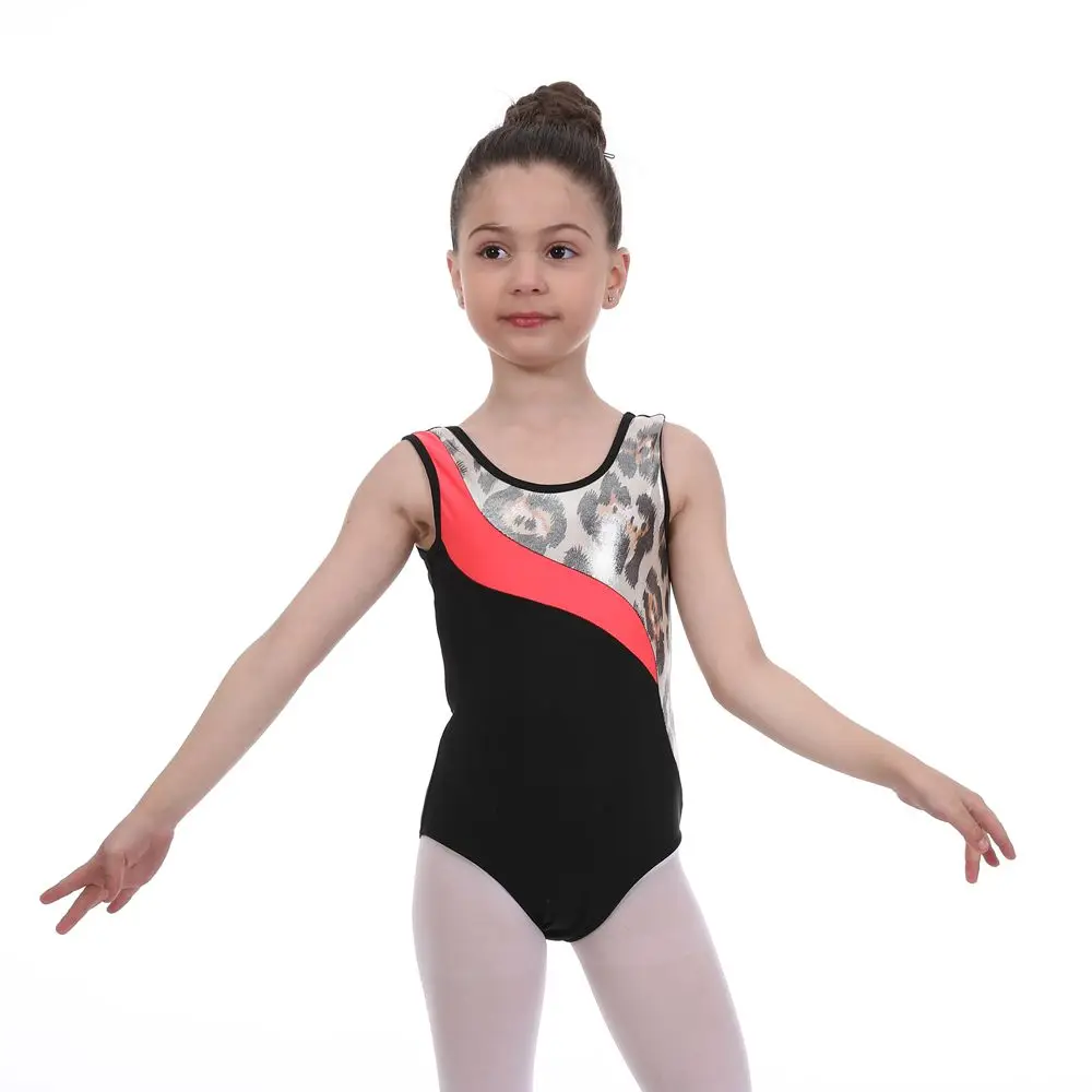 Girls Sequin Metallic Ballet/Skate Rhythmic Gymnastics Leotard/Unitards Shiny Sleeveless Toddler&Kids Children 3 Color Dancewear