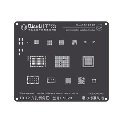 QIANLI iBlack 3D Baseband BGA трафарет для iPhone 5 5S 6G 6Plus 6S 6SP 7 7P 8 8P Wifi power IC Reball паяльная стальная сетка жестяная сетка