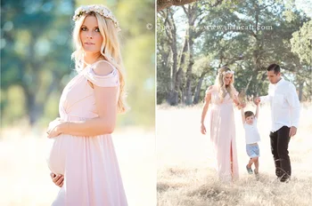 

Maternity Dresses For Pregnancy Pregnant Clothes Maxi Gown Women Wedding Dress Sexy V-neck Photo Shoot Photography Props Clothes