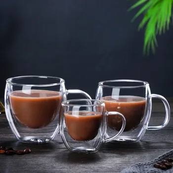 

Heat-resistant Double Wall Magic Suspension Effect Beer Espresso Coffee Cup Set Handmade Beer Mug Tea Glass Whiskey Glass Cups