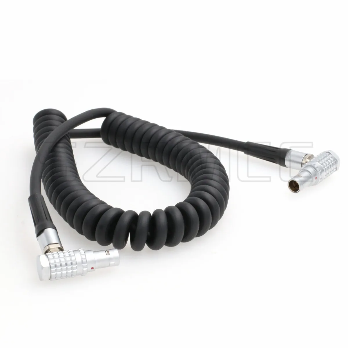 

2 Pin Right Angle Male to 2 Pin Right Angle Male Coiled Power Cable for ARRI Alexa Camera 2 pin 12V to Teradek Bond Bolt Cube