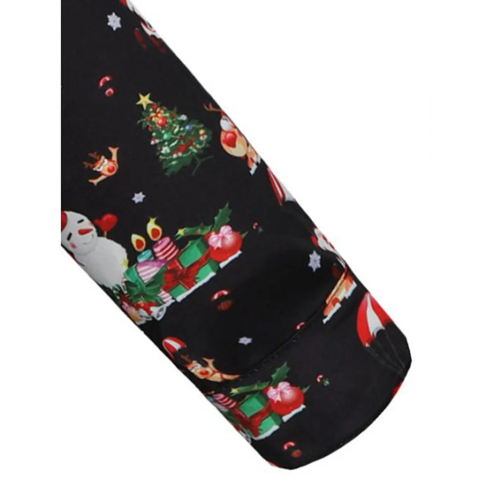 Черная Мужская рубашка с принтом Chemise Homme Merry Снеговик на Рождество Хлопок Снежный цветочный принт уличная Мужская рубашка с лацканами Топы Блузка