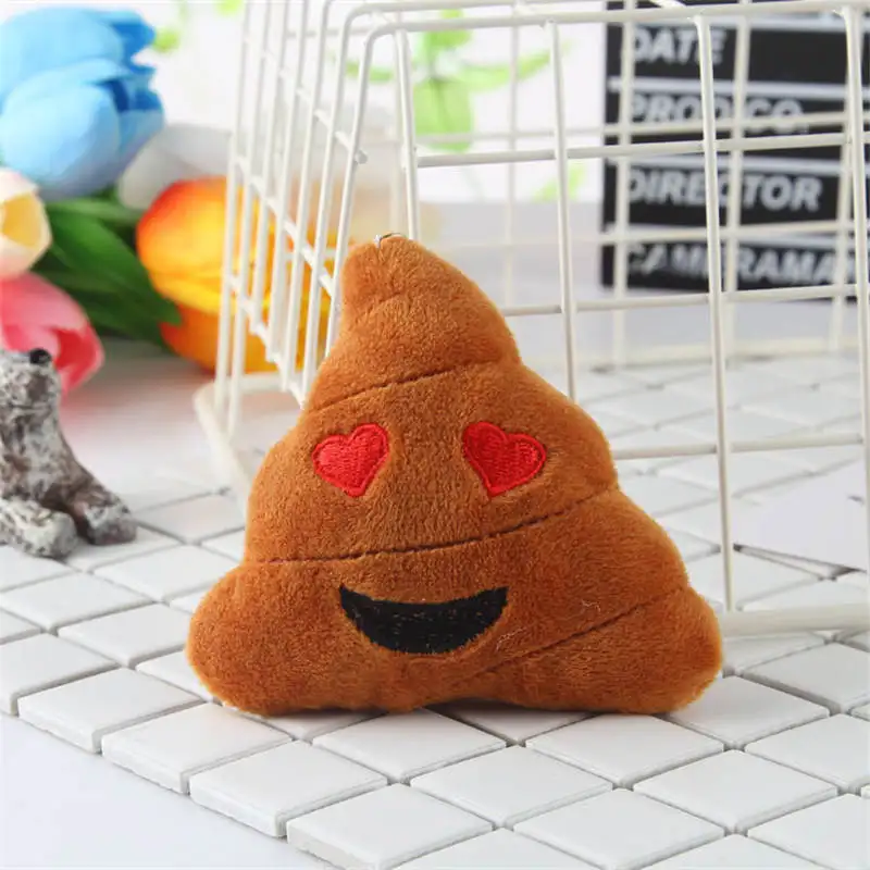 LXJERY Cute Cartoon Shit Plush Doll Keychain Funny Key Ring Schoolbag Backpack Decorations Pendant Key Chain Women Bag Charm - Цвет: style 2