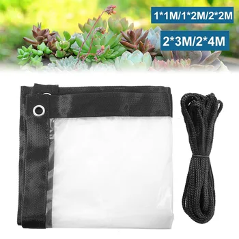 

Transparent Rainproof Garden Plant Waterproof Tarpaulin Animal Stall Cover Sheet Anti-bird Anti-freeze with Rope