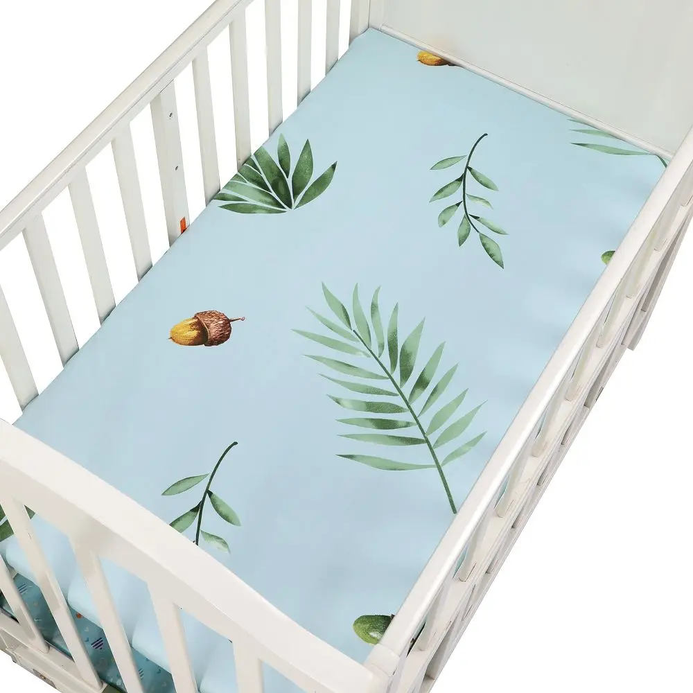 EGMAOBABY100% хлопок постельное белье для детской кроватки простыня мягкий матрас для детской кровати чехол с мультяшным принтом для новорожденных постельные принадлежности для кроватки простыня - Цвет: CLS0050